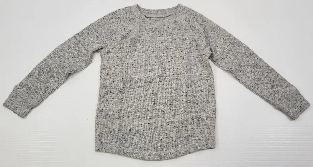 G) Jumping Beans Boys Long Sleeve Waffle Knit Raglan Gray Shirt 4T